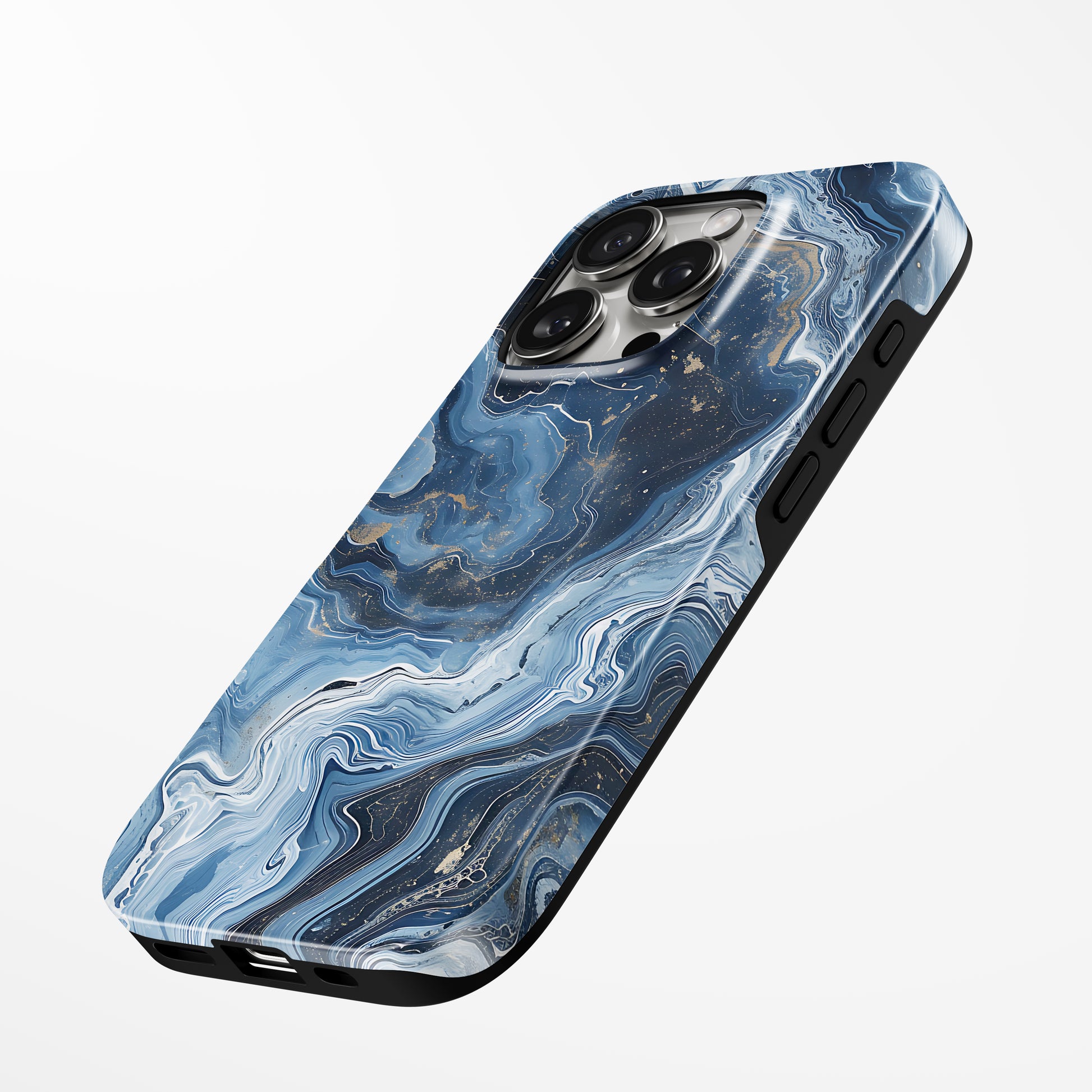 Side view of shell cover with design of  Celestial Abyss Magsafe Iphone Tough Case by Marivor