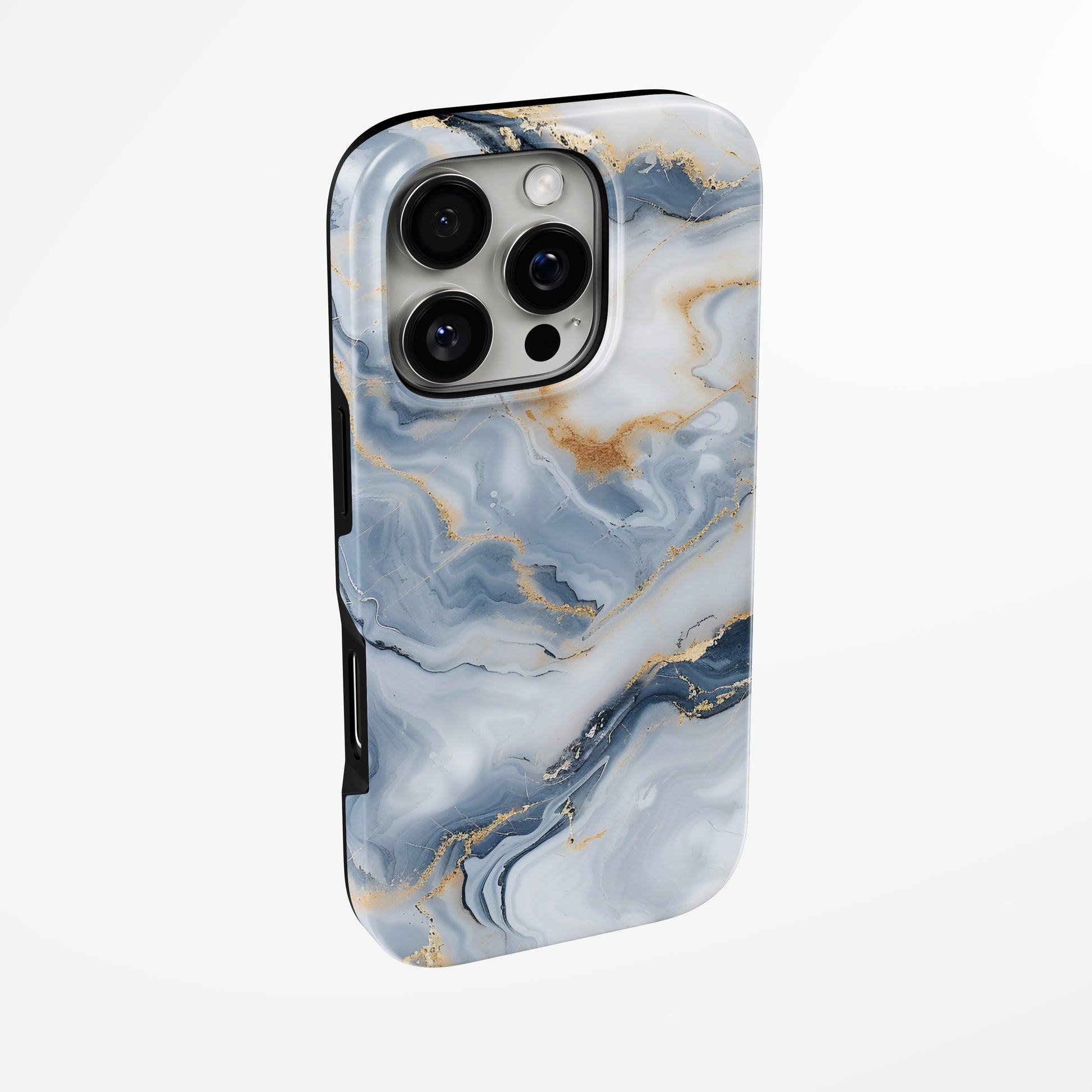 Side view of shell cover with design of  Celestial Drift by Marivor