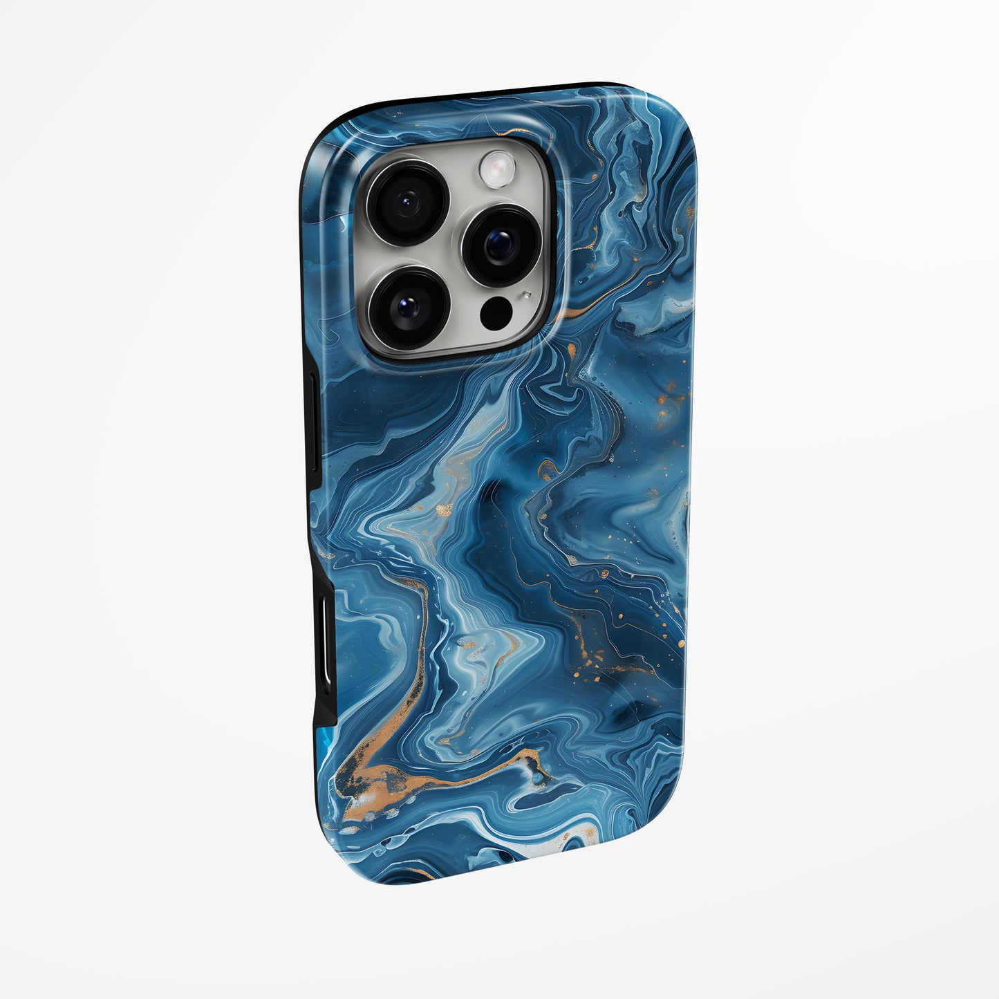 Side view of shell cover with design of  Celestial Flow Magsafe Iphone Tough Case by Marivor