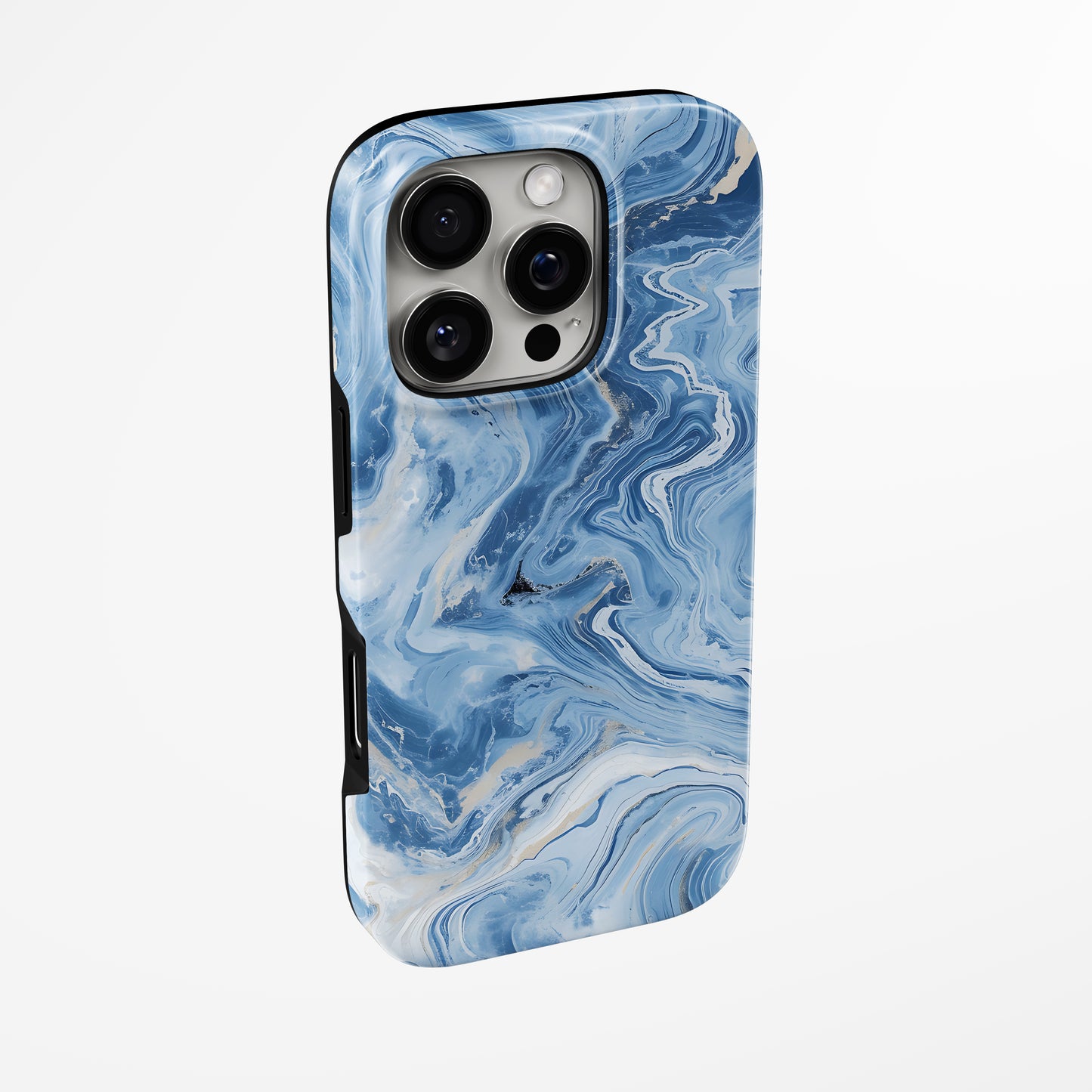 Side view of shell cover with design of  Celestial Wave Magsafe Iphone Tough Case by Marivor