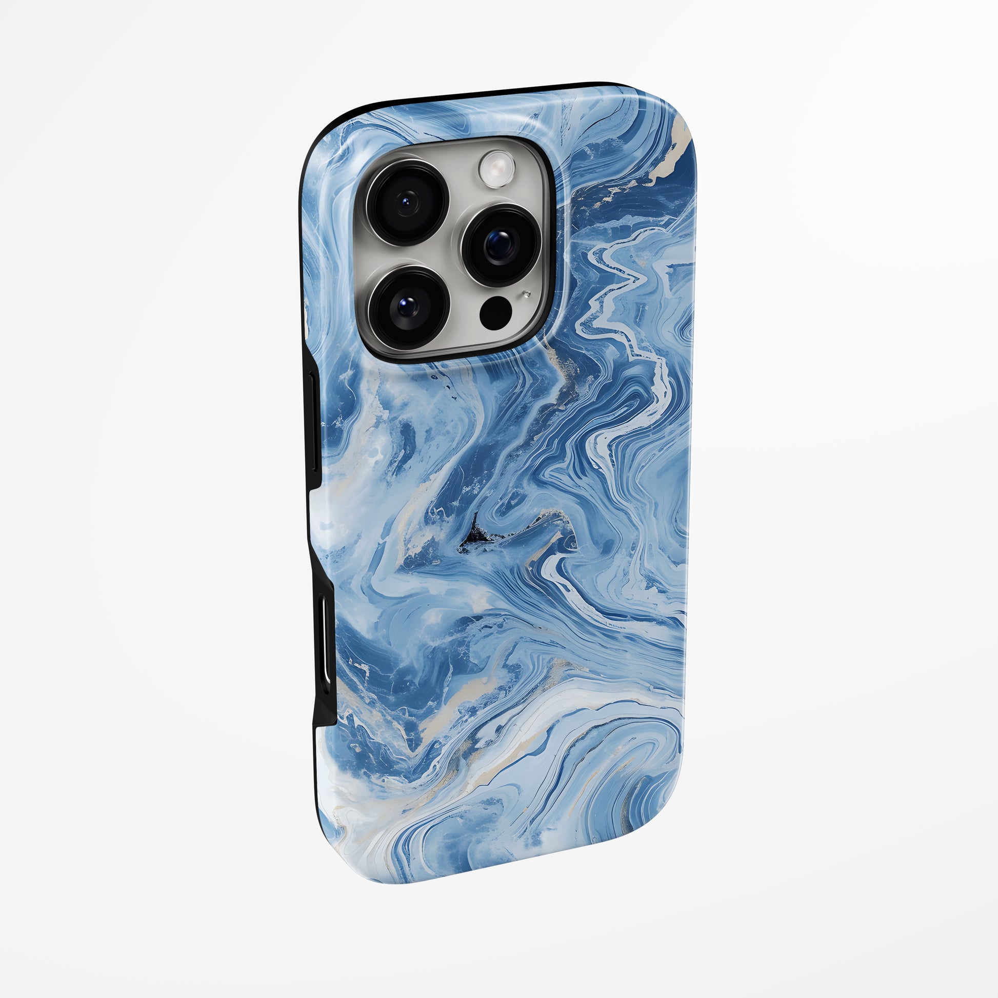 Side view of shell cover with design of  Celestial Wave Magsafe Iphone Tough Case by Marivor