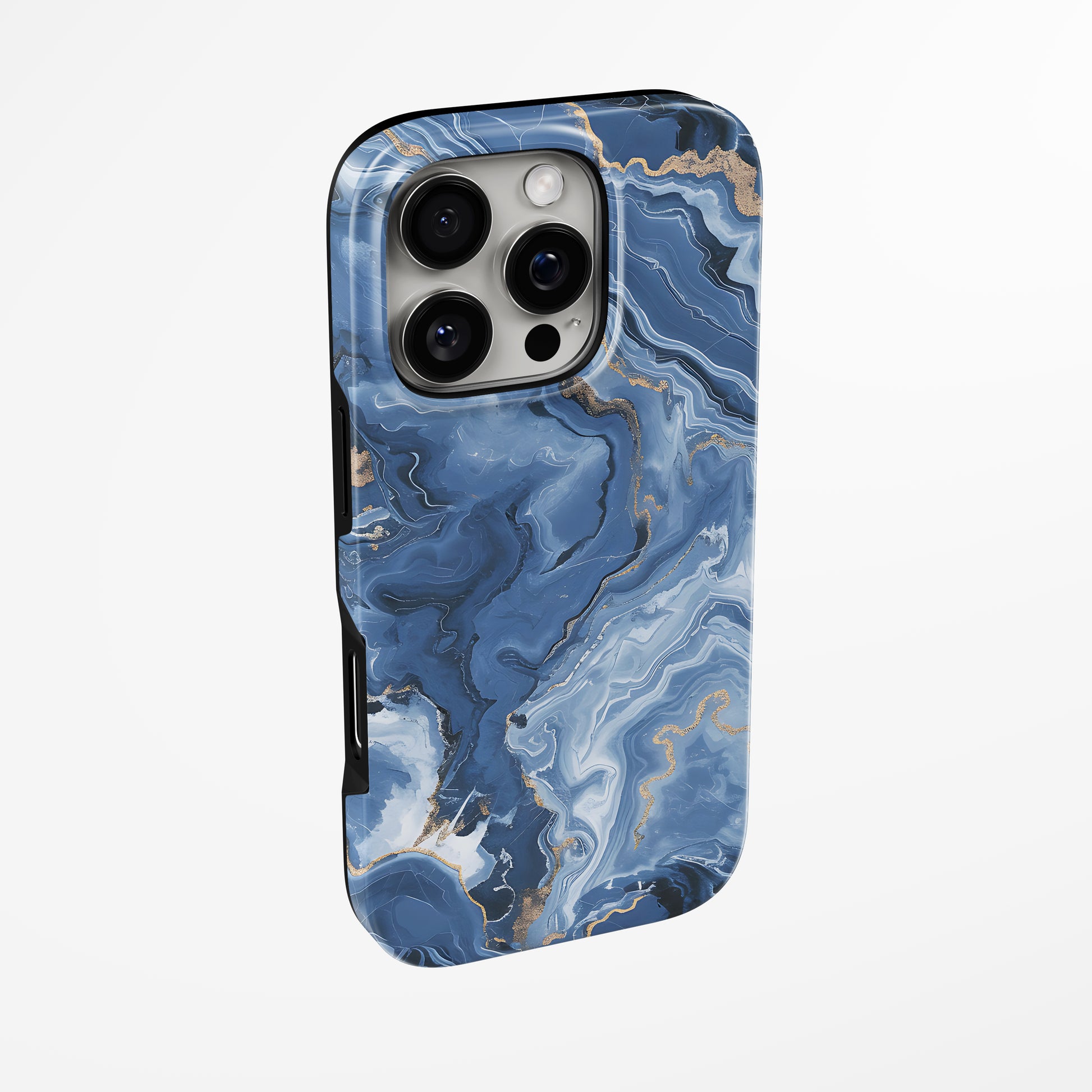 Side view of shell cover with design of  Celestial Waves Magsafe Iphone Tough Case by Marivor