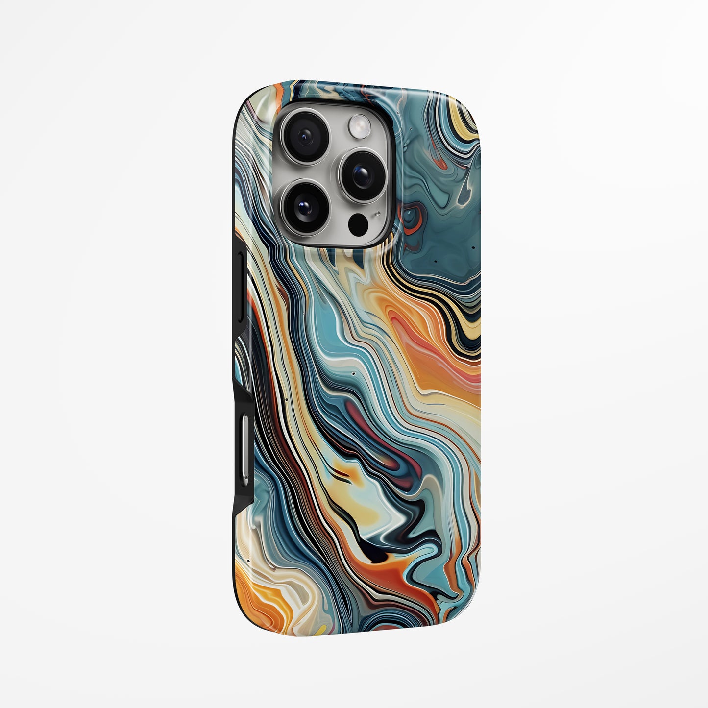 Unlock and capture buttons with  Chromatic Surge Magsafe Tough Iphone Case by Marivor
