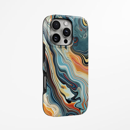 Unlock and capture buttons with  Chromatic Surge Magsafe Tough Iphone Case by Marivor