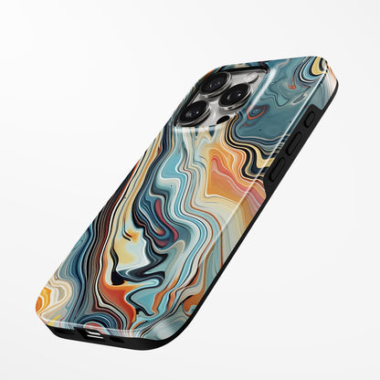 Charging port and volume up/down buttons with  Chromatic Surge Magsafe Tough Iphone Case by Marivor