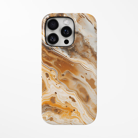 Front view of light-brown; brown Cinnamon Swirl MagSafe iPhone Tough Case by Marivor