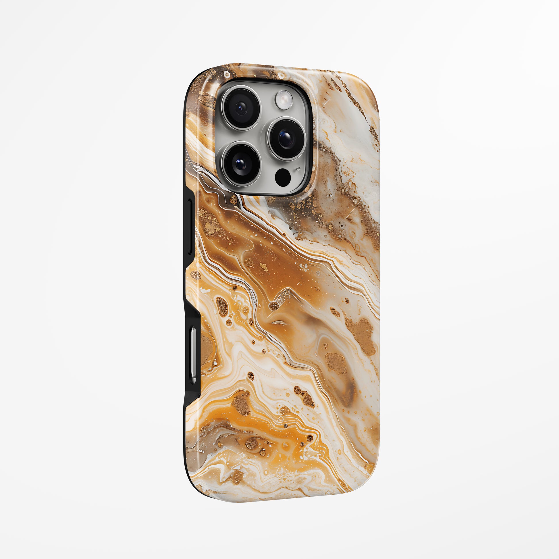 Unlock and capture buttons with  Cinnamon Swirl Magsafe Iphone Tough Case by Marivor