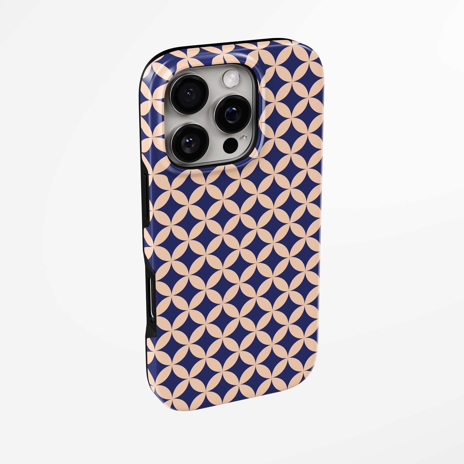 Side view of shell cover with design of  Circle Tide Magsafe Tough Iphone Case by Marivor