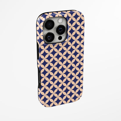 Side view of shell cover with design of  Circle Tide Magsafe Tough Iphone Case by Marivor