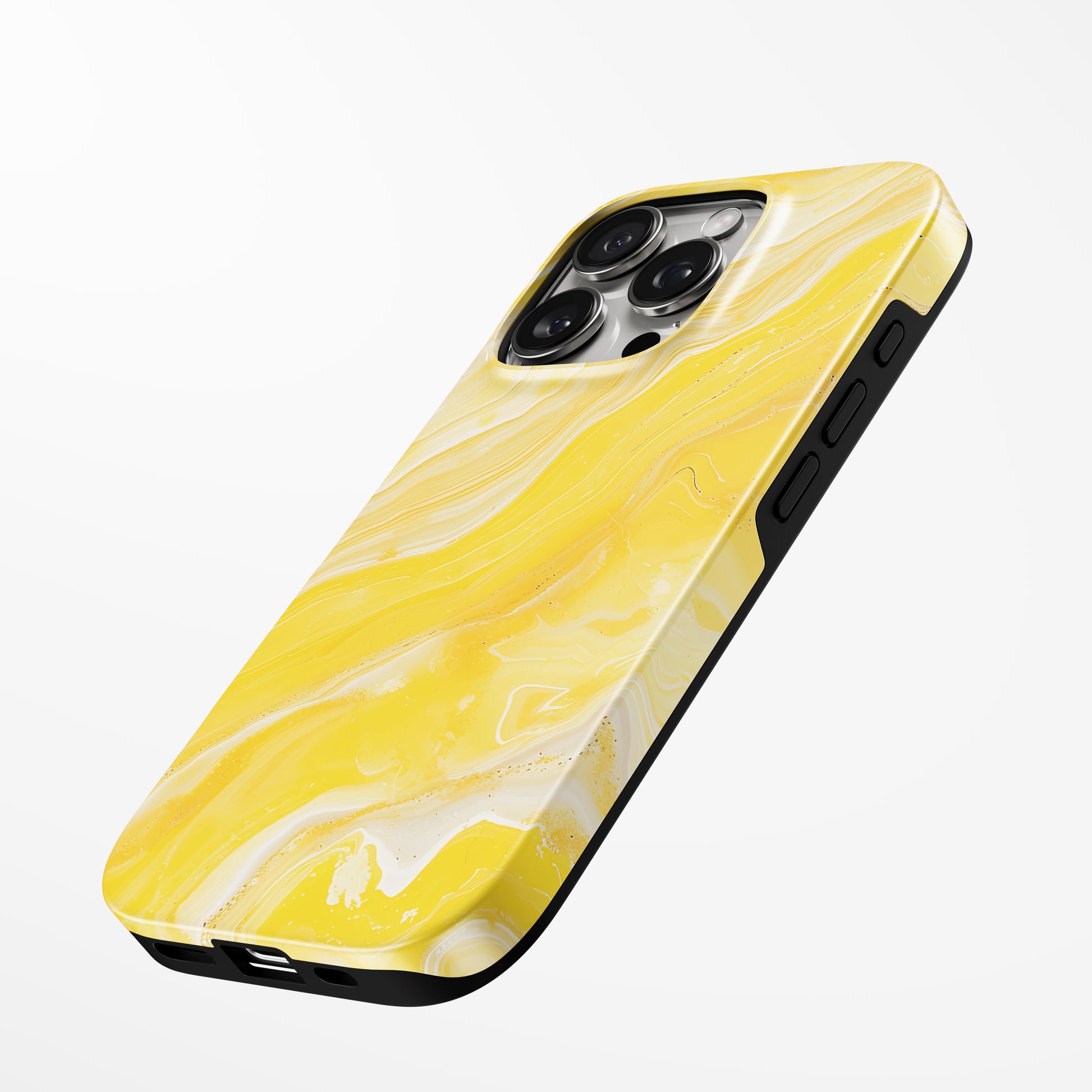 Charging port and volume up/down buttons with  Citrus Wave Magsafe Iphone Tough Case by Marivor