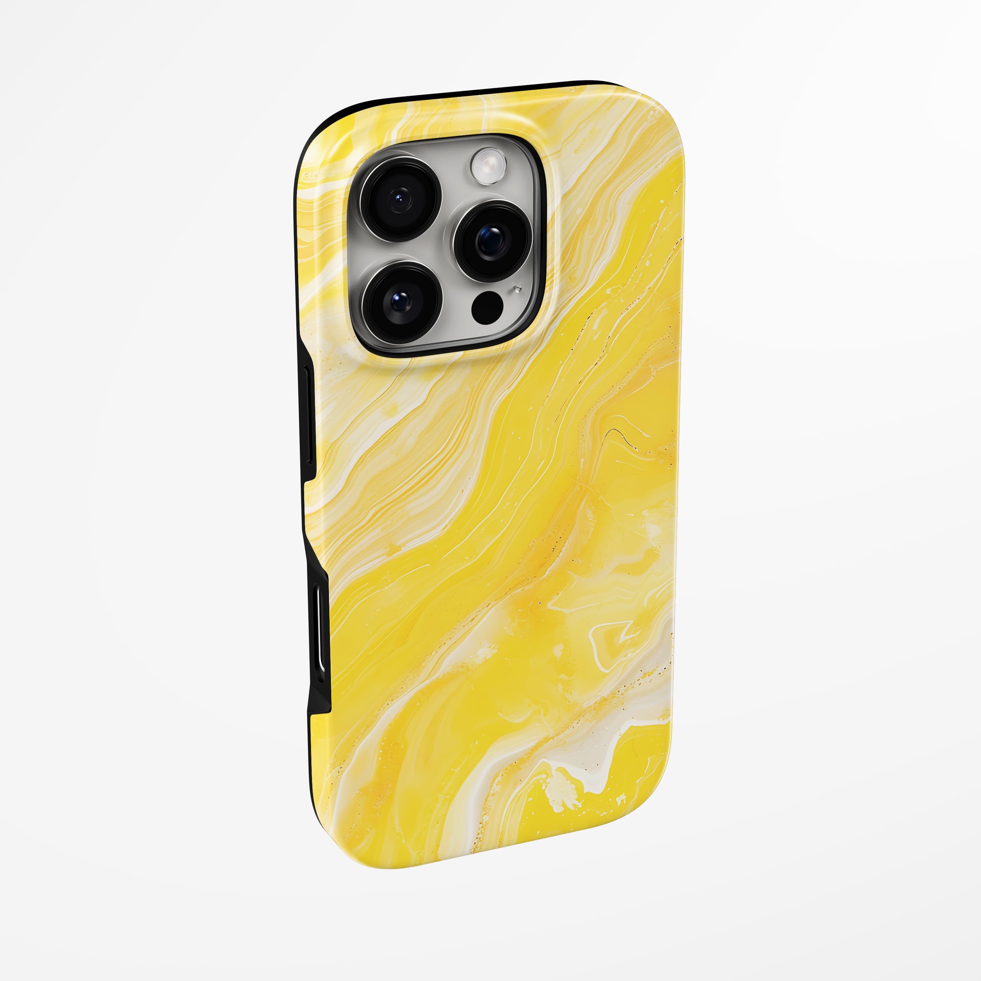Side view of shell cover with design of  Citrus Wave Magsafe Iphone Tough Case by Marivor