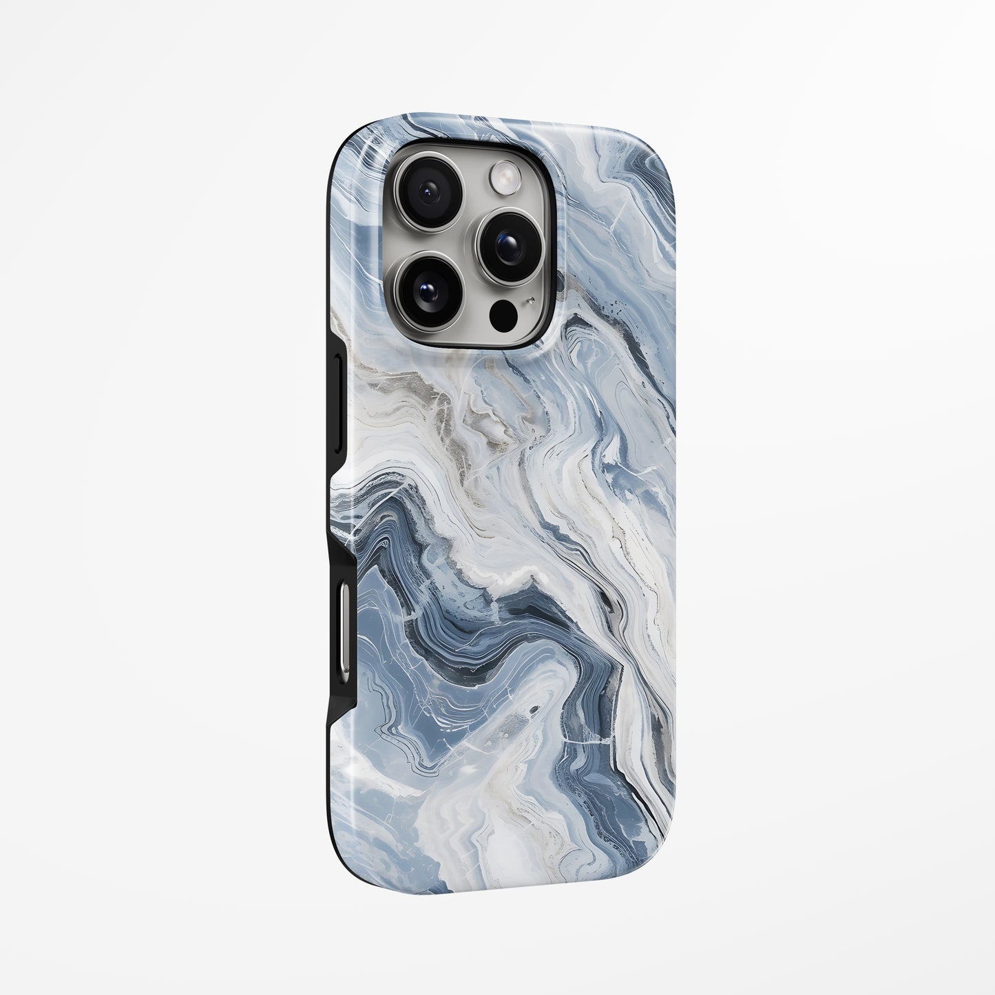 Unlock and capture buttons with  Cloudburst Marble Magsafe Tough Iphone Case by Marivor