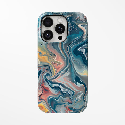 Front view of multicolor Colorwave MagSafe Tough iPhone Case by Marivor