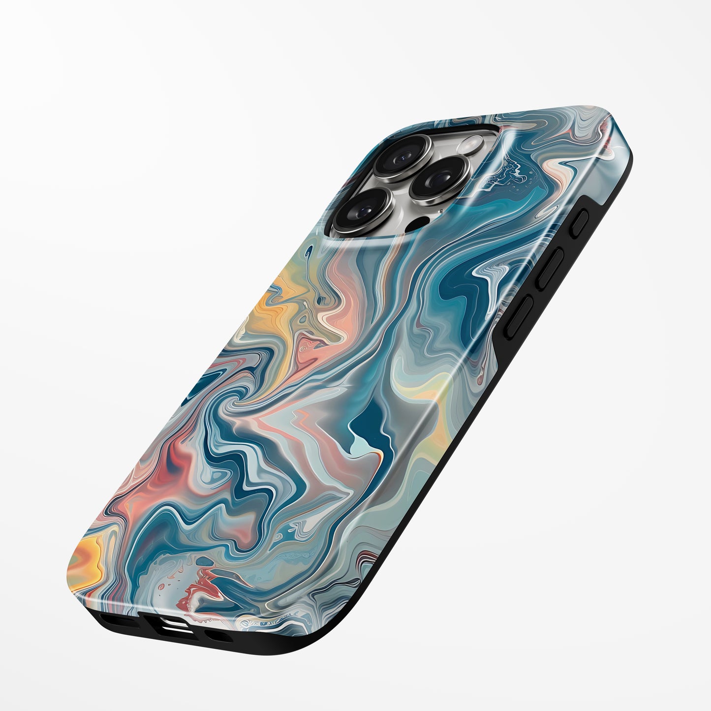 Side view of shell cover with design of  Colorwave Magsafe Tough Iphone Case by Marivor