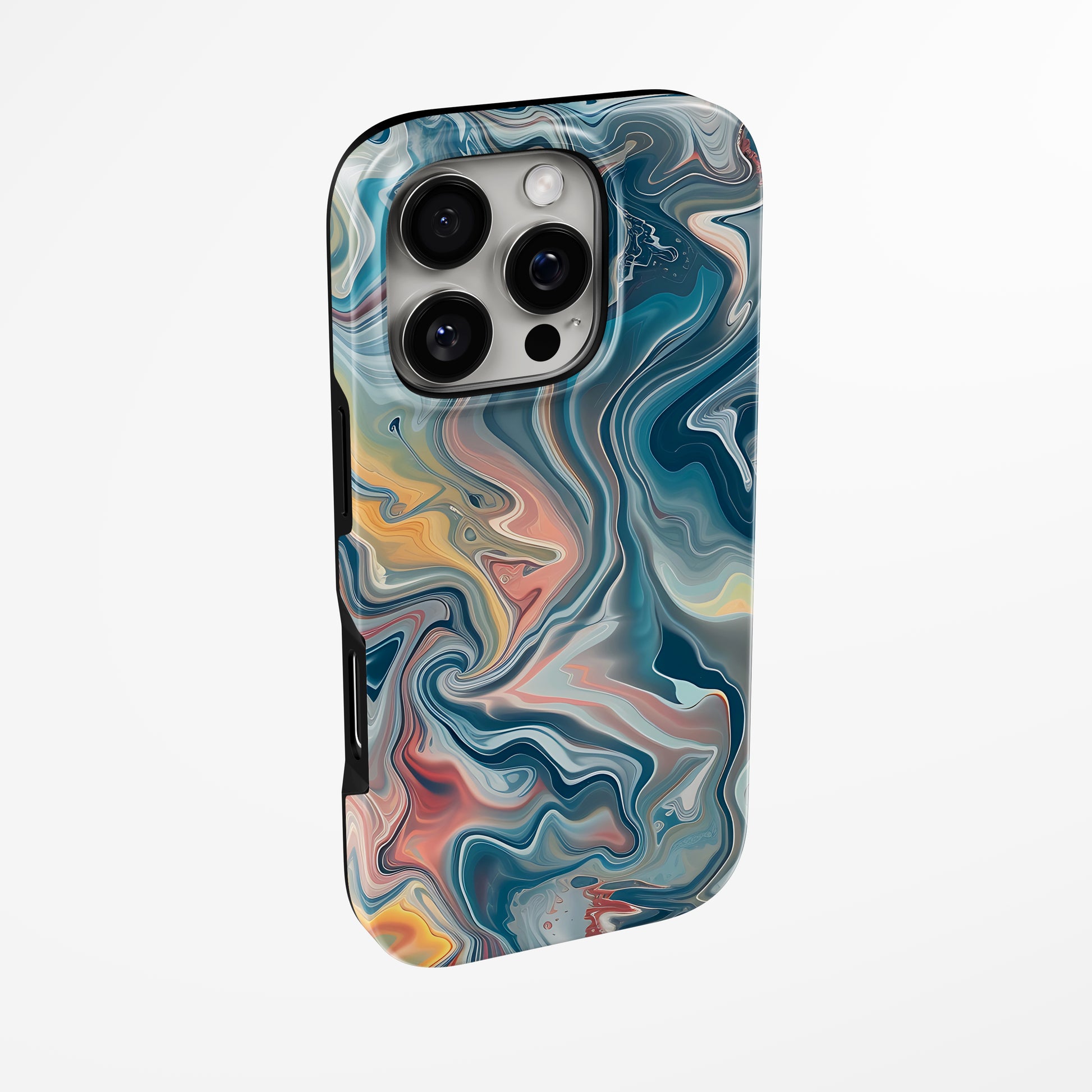 Charging port and volume up/down buttons with  Colorwave Magsafe Tough Iphone Case by Marivor