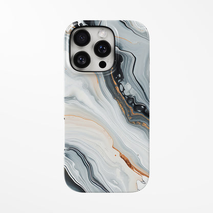 Front view of light-grey Copper Vein MagSafe iPhone Tough Case by Marivor