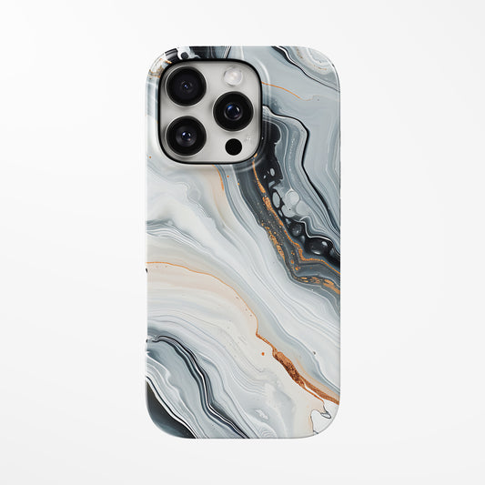 Front view of light-grey Copper Vein MagSafe iPhone Tough Case by Marivor
