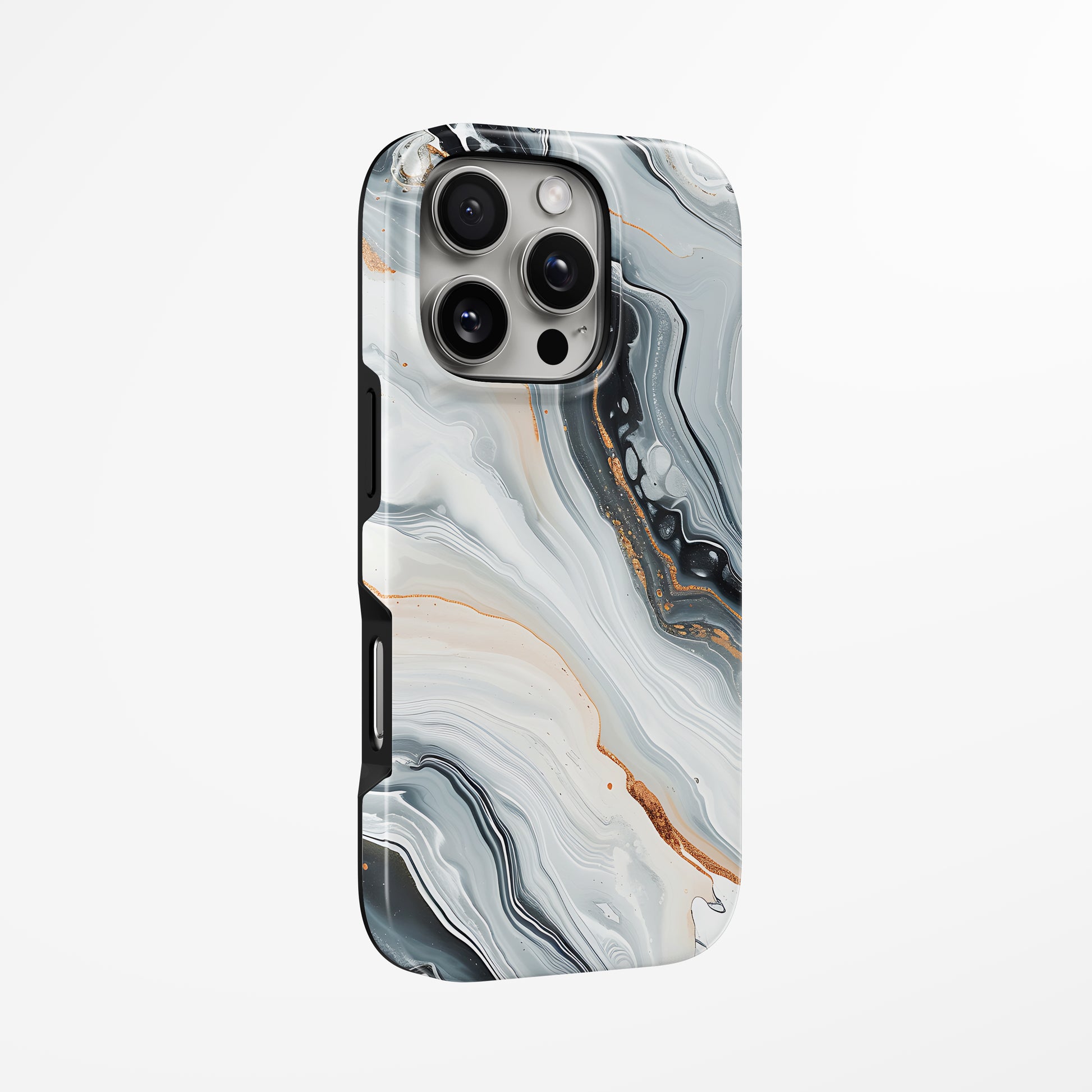 Unlock and capture buttons with  Copper Vein Magsafe Iphone Tough Case by Marivor