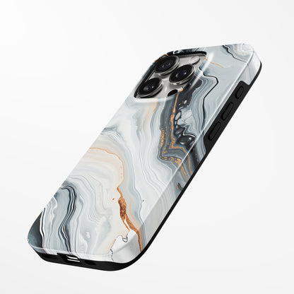 Charging port and volume up/down buttons with  Copper Vein Magsafe Iphone Tough Case by Marivor