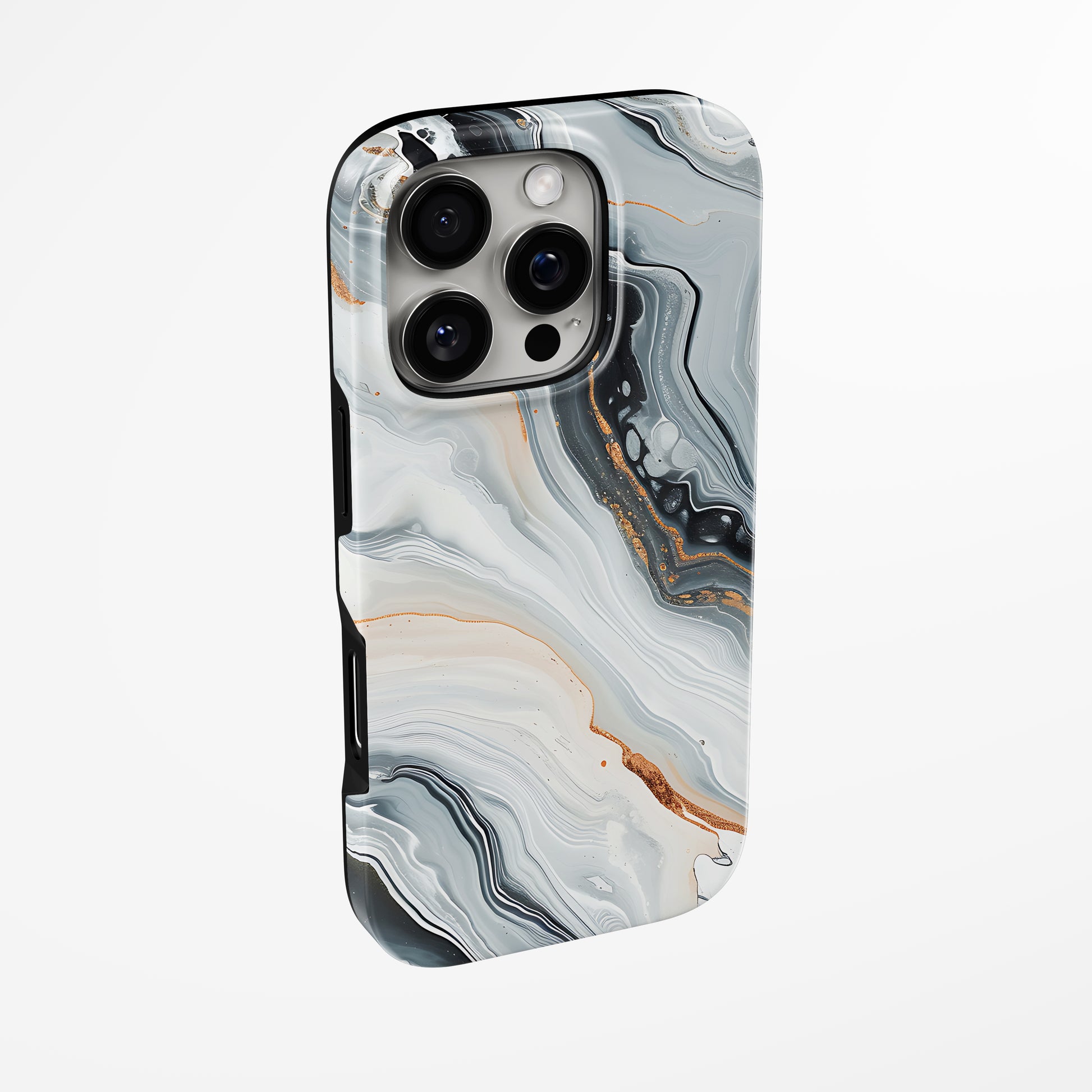 Side view of shell cover with design of  Copper Vein Magsafe Iphone Tough Case by Marivor