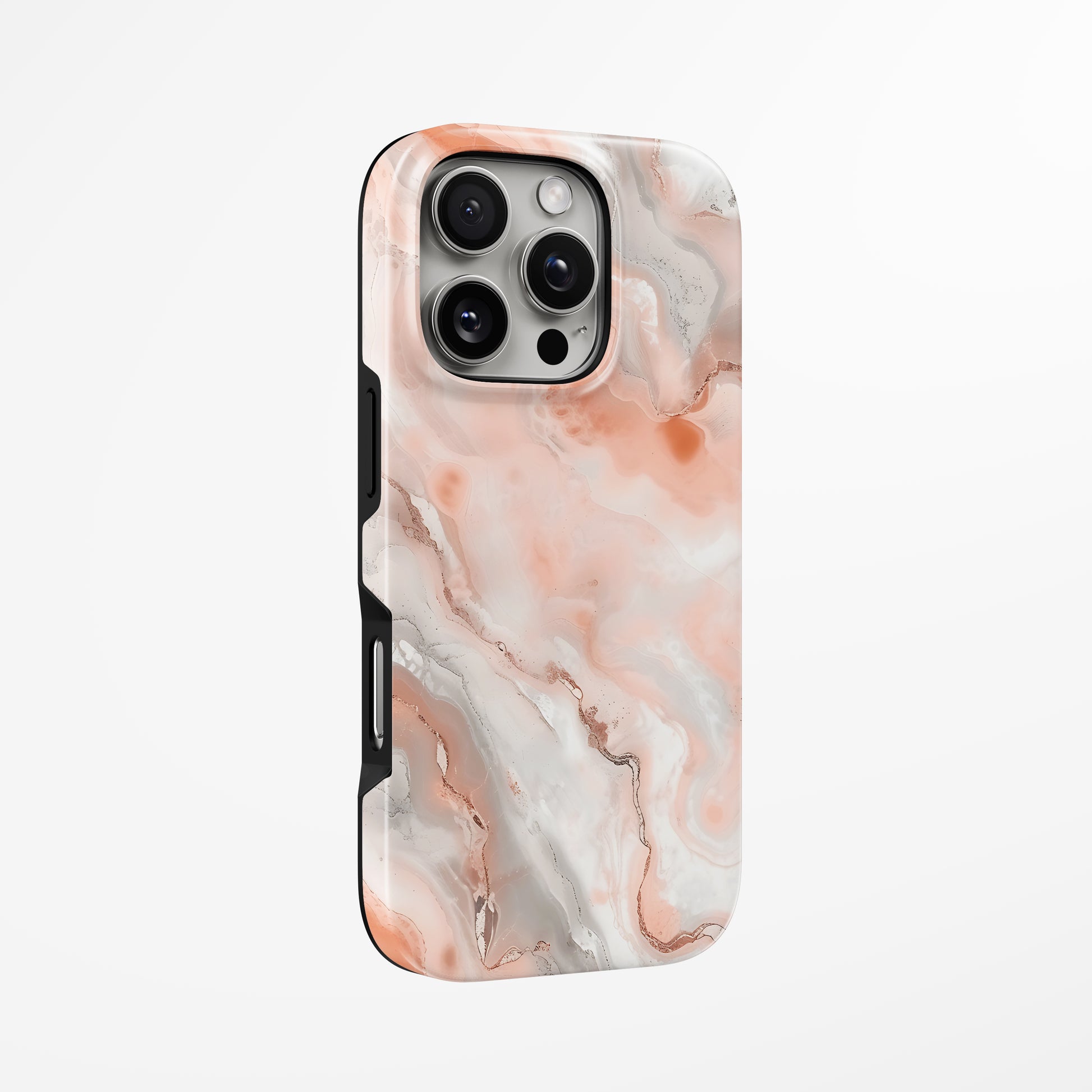 Unlock and capture buttons with  Coral Mist Magsafe Iphone Tough Case by Marivor