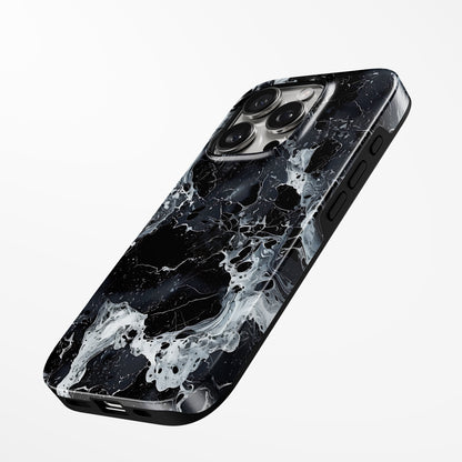 Side view of shell cover with design of  Cosmic Surge Magsafe Iphone Tough Case by Marivor
