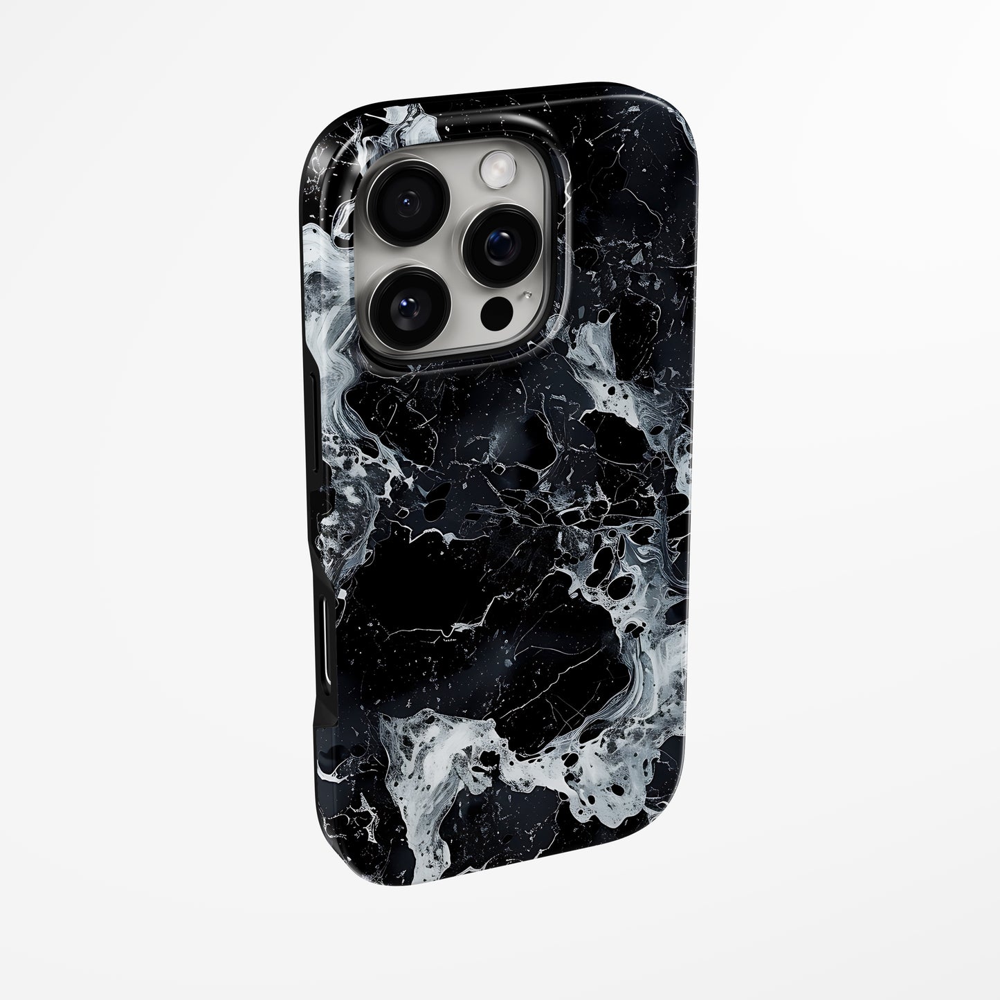 Charging port and volume up/down buttons with  Cosmic Surge Magsafe Iphone Tough Case by Marivor