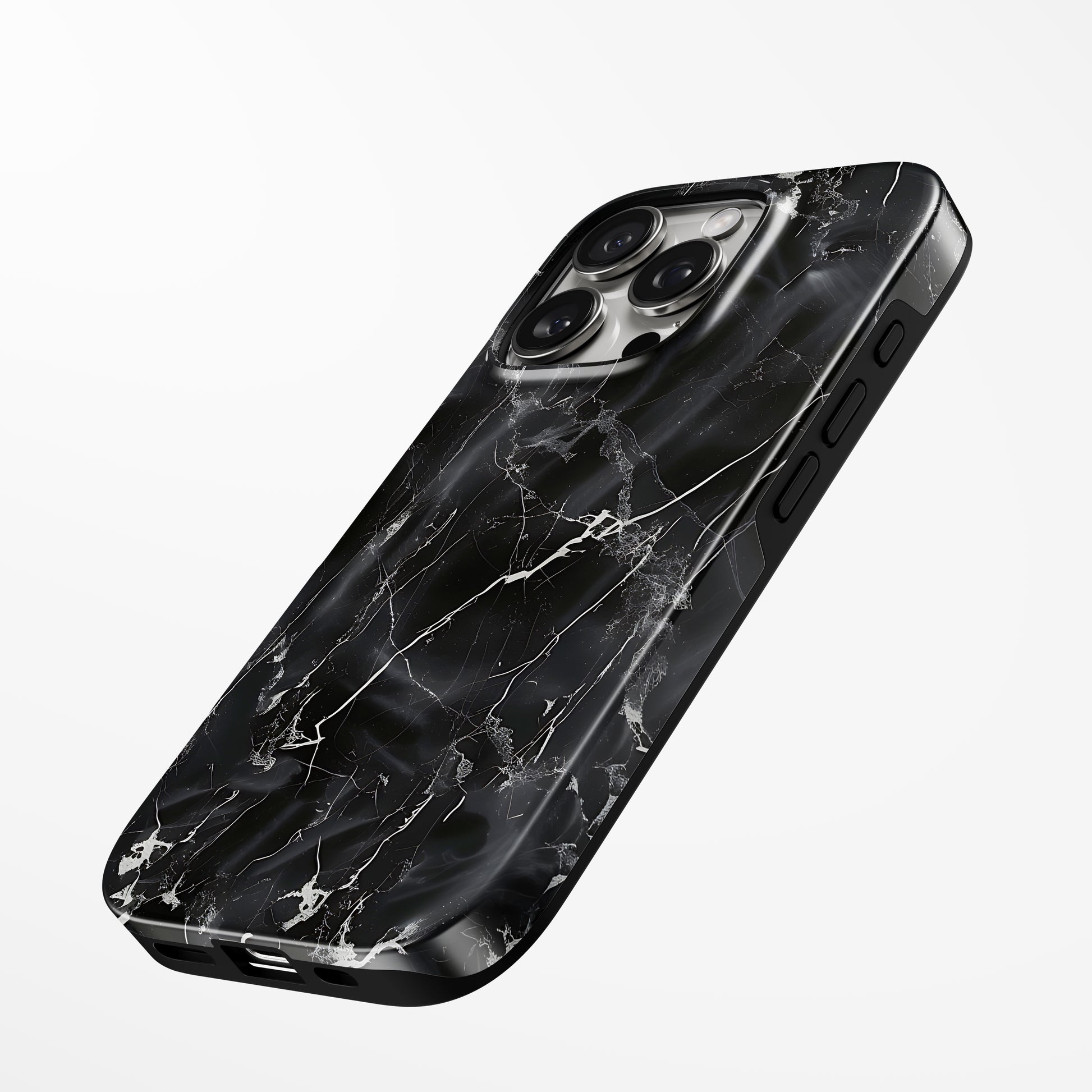 Charging port and volume up/down buttons with  Cosmic Veins Magsafe Iphone Tough Case by Marivor