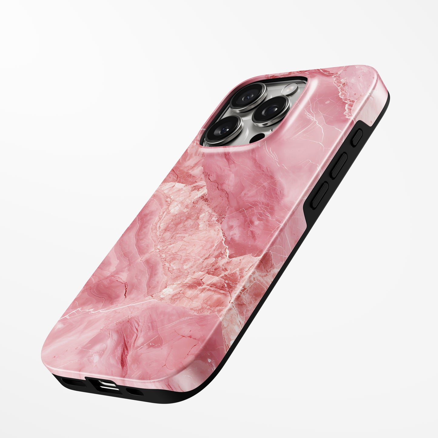 Charging port and volume up/down buttons with  Crimson Quartz Iphone Tough Case by Marivor