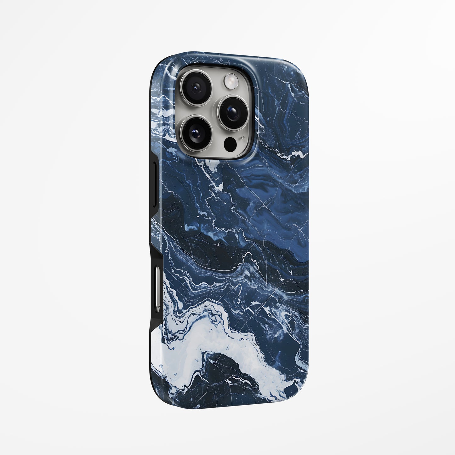 Unlock and capture buttons with  Crystalline Flow Magsafe Tough Iphone Case by Marivor