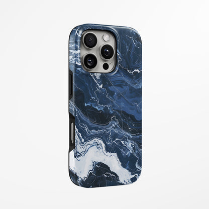 Unlock and capture buttons with  Crystalline Flow Magsafe Tough Iphone Case by Marivor