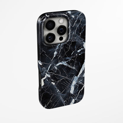 Side view of shell cover with design of  Dark Shard Magsafe Iphone Tough Case by Marivor