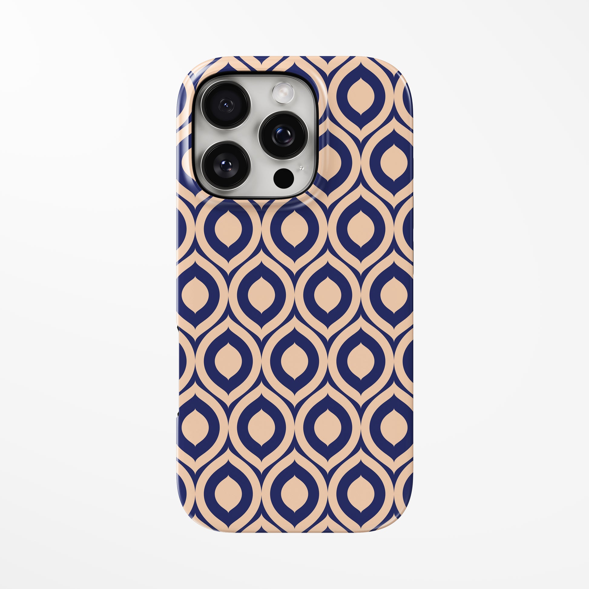 Front view of navy; light-brown Dream Drop MagSafe Tough iPhone Case by Marivor