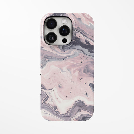 Front view of pink Dusty Rose MagSafe Tough iPhone Case by Marivor