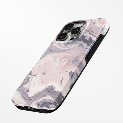 Charging port and volume up/down buttons with  Dusty Rose Magsafe Tough Iphone Case by Marivor