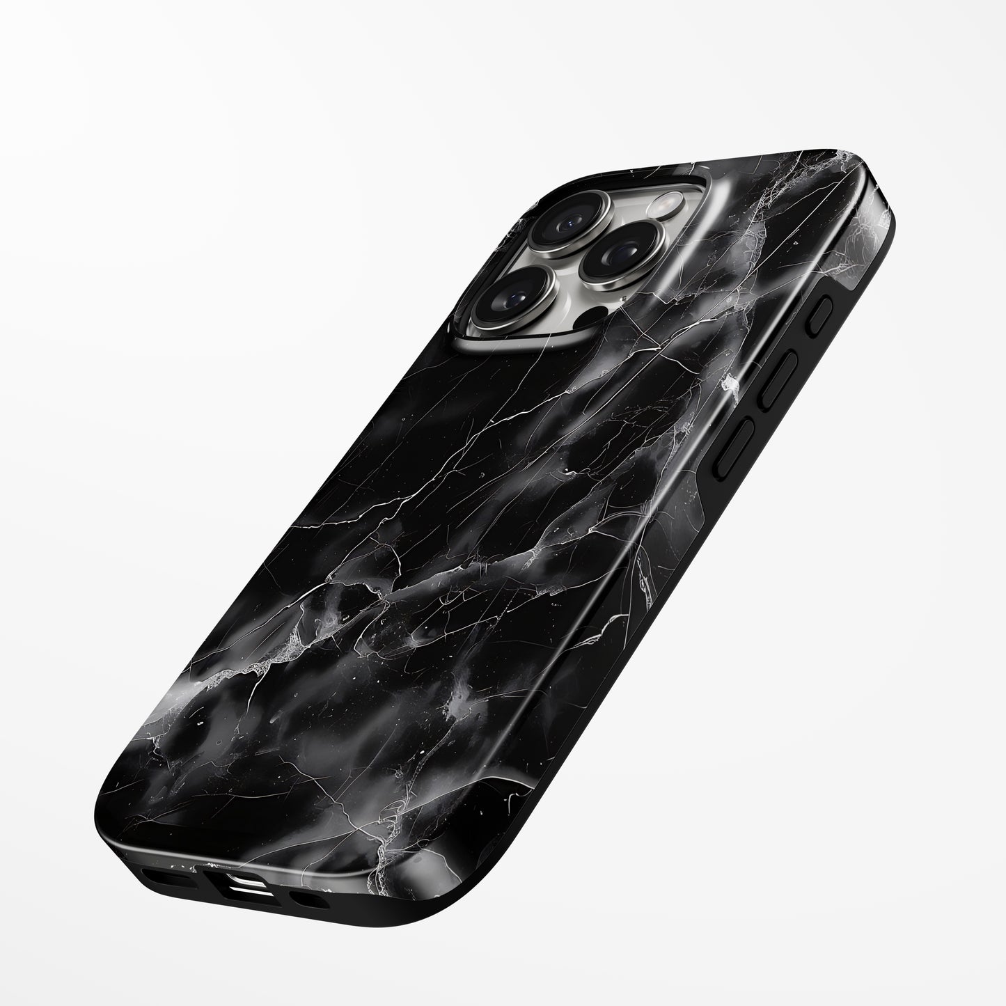Charging port and volume up/down buttons with  Eclipse Vein Magsafe Iphone Tough Case by Marivor