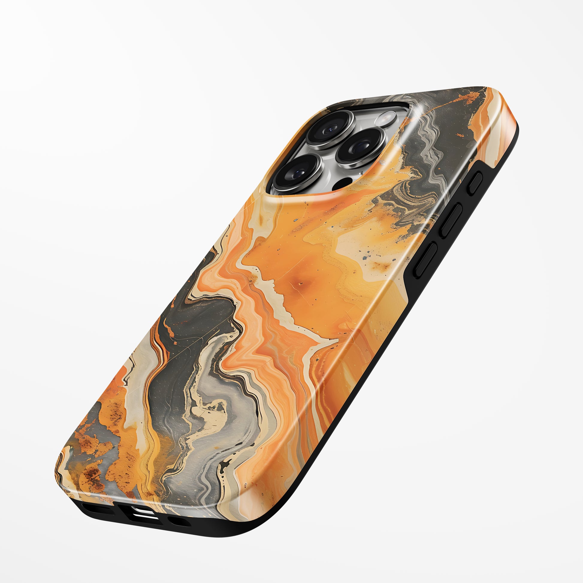 Charging port and volume up/down buttons with  Ember Canyon Magsafe Tough Iphone Case by Marivor