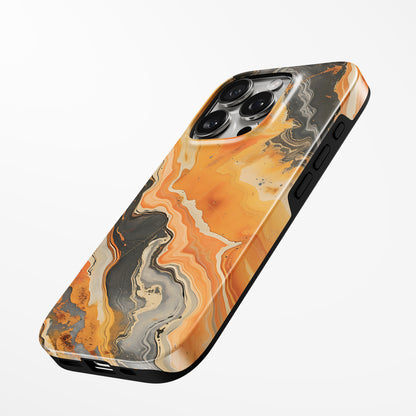 Charging port and volume up/down buttons with  Ember Canyon Magsafe Tough Iphone Case by Marivor