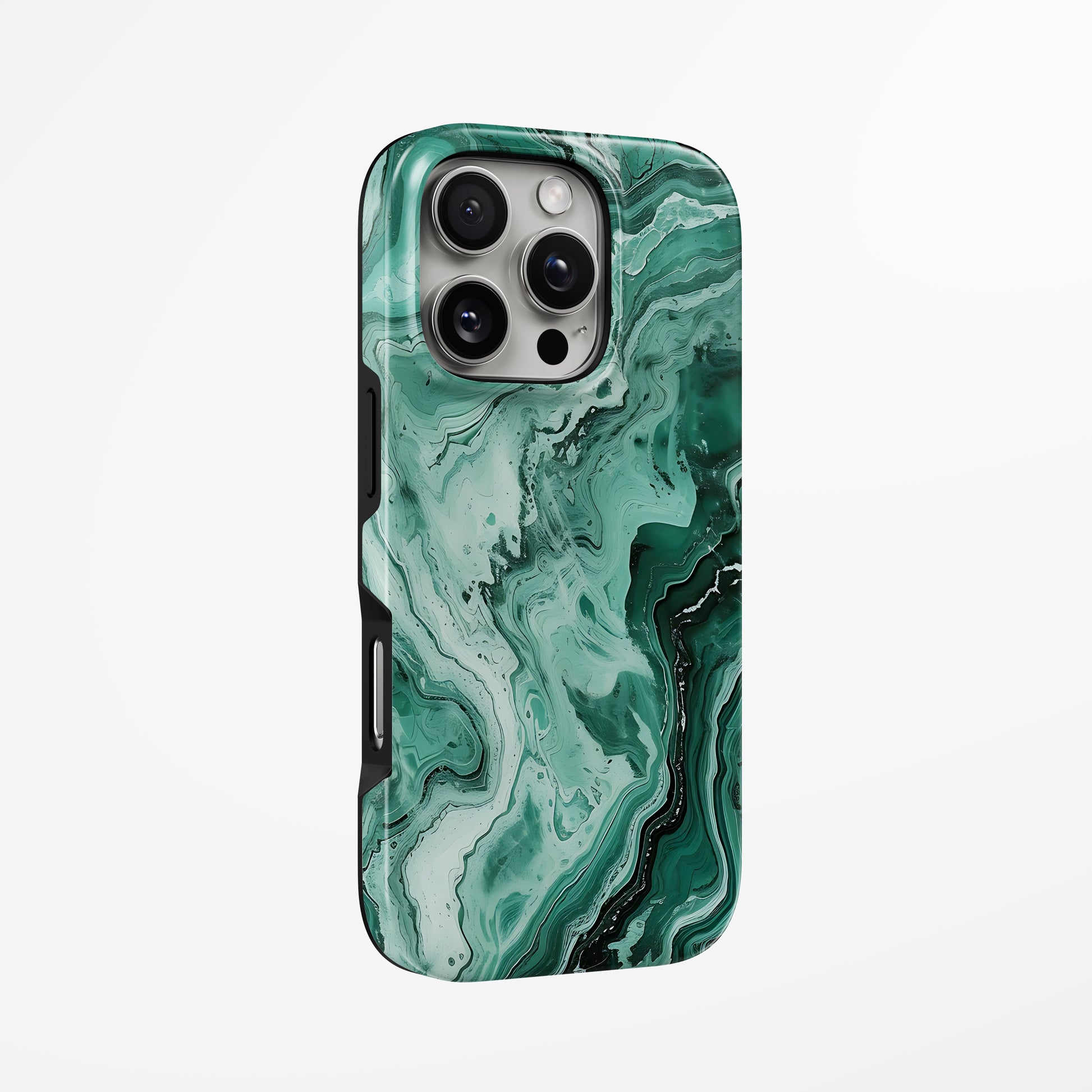 Unlock and capture buttons with  Emerald Dream Magsafe Tough Iphone Case by Marivor