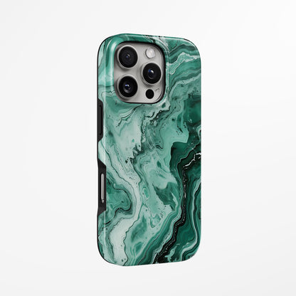 Unlock and capture buttons with  Emerald Dream Magsafe Tough Iphone Case by Marivor
