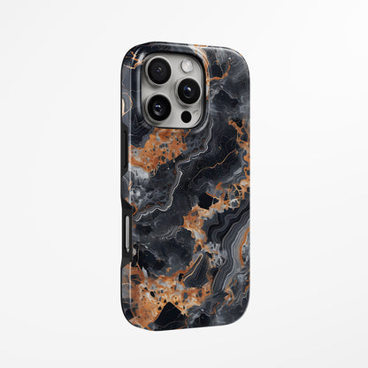 Unlock and capture buttons with  Espresso Swirl Magsafe Tough Iphone Case by Marivor