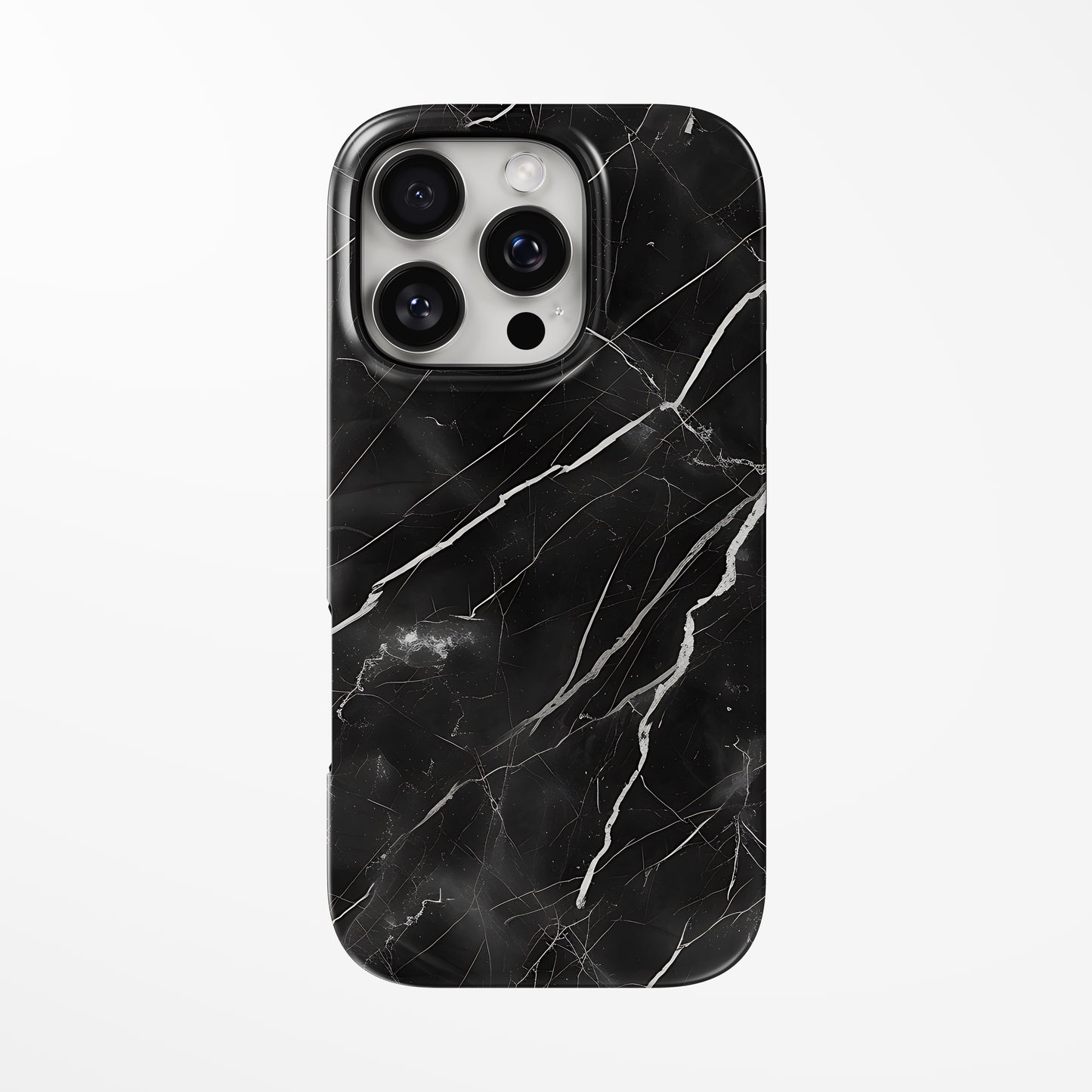 Front view of black Eternal Night MagSafe iPhone Tough Case by Marivor