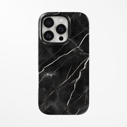Front view of black Eternal Night MagSafe iPhone Tough Case by Marivor