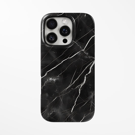Front view of black Eternal Night MagSafe iPhone Tough Case by Marivor