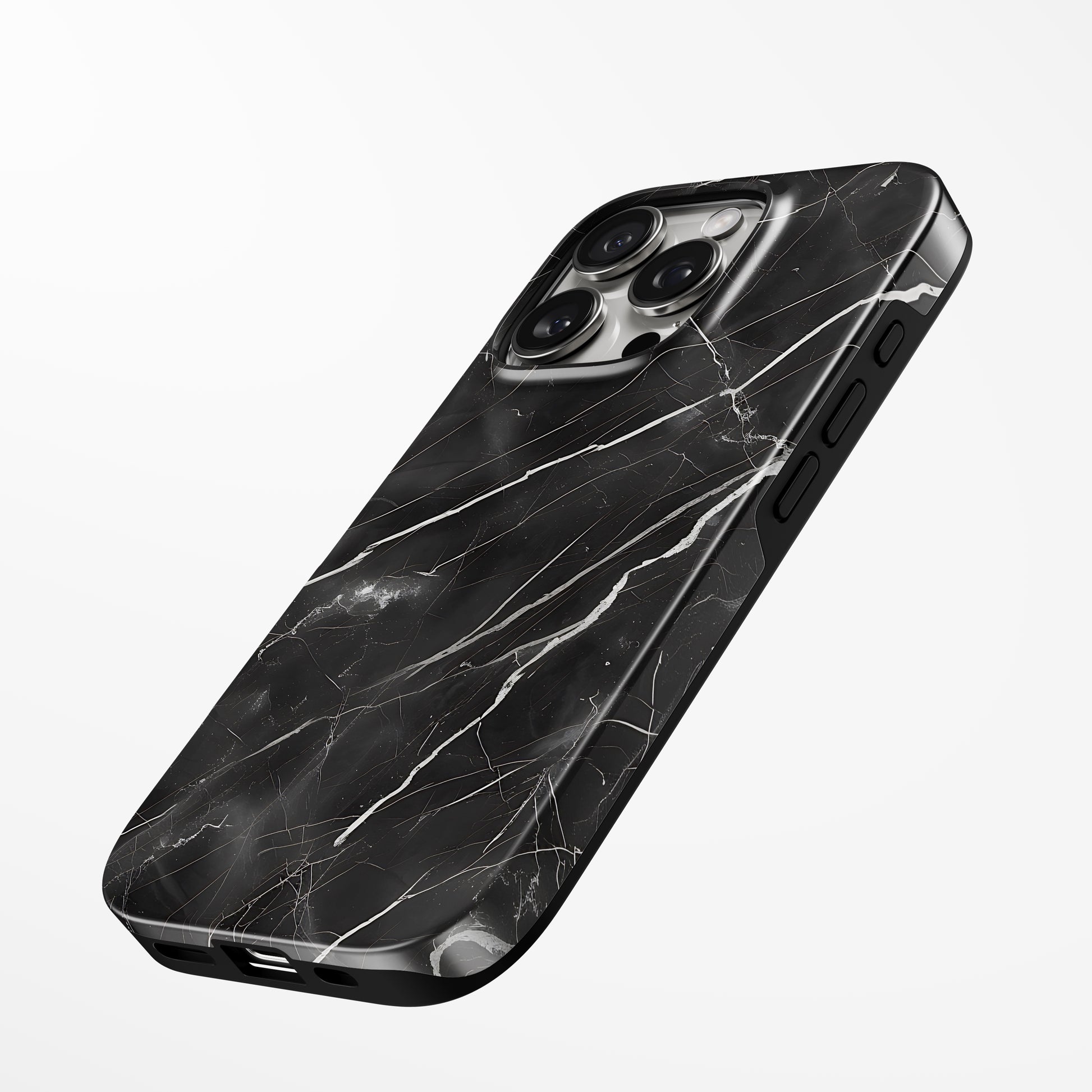 Charging port and volume up/down buttons with  Eternal Night Magsafe Iphone Tough Case by Marivor