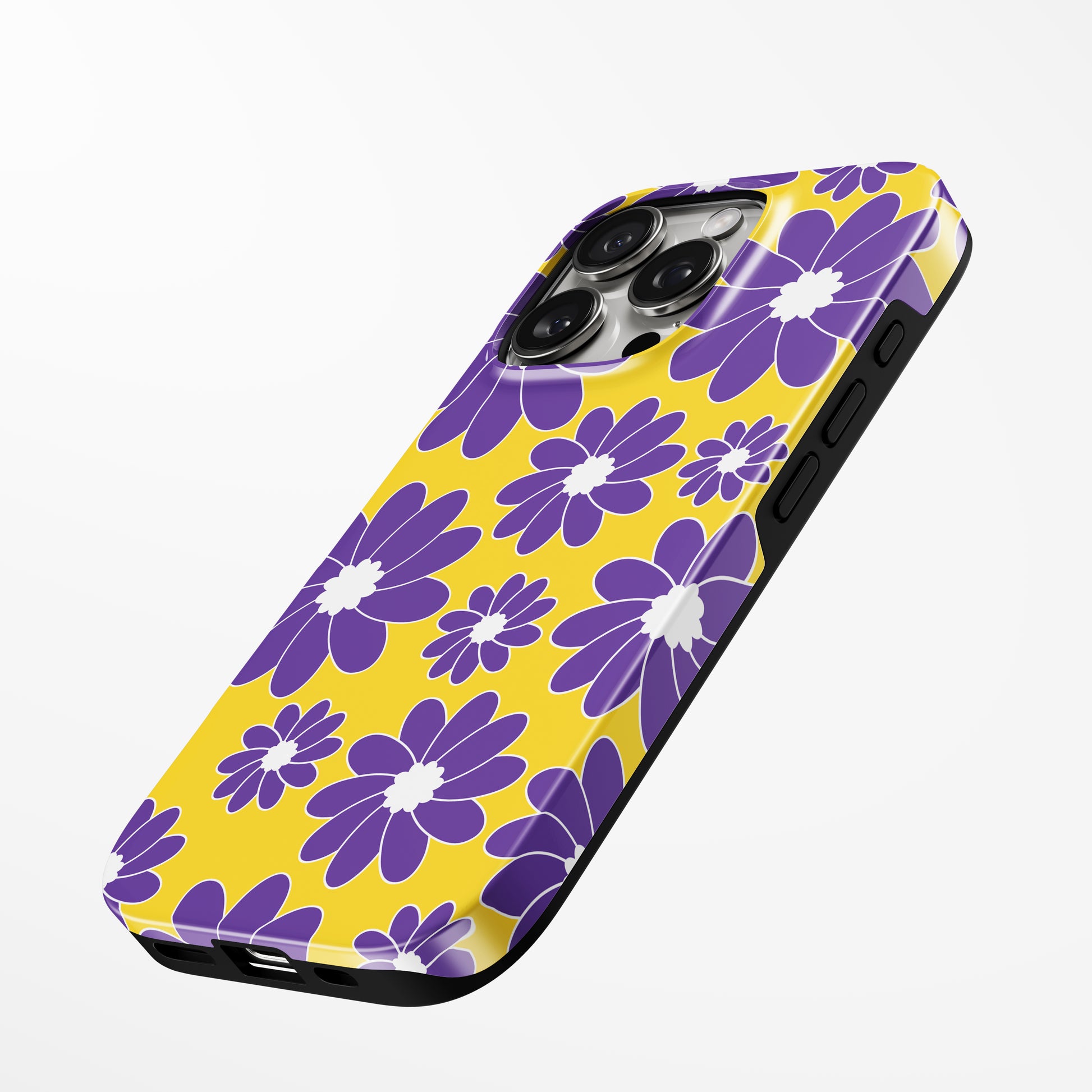 Charging port and volume up/down buttons with  Flora Pop Magsafe Iphone Tough Case by Marivor