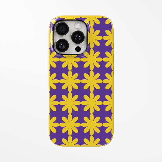 Front view of floral Flower Funk MagSafe iPhone Tough Case by Marivor