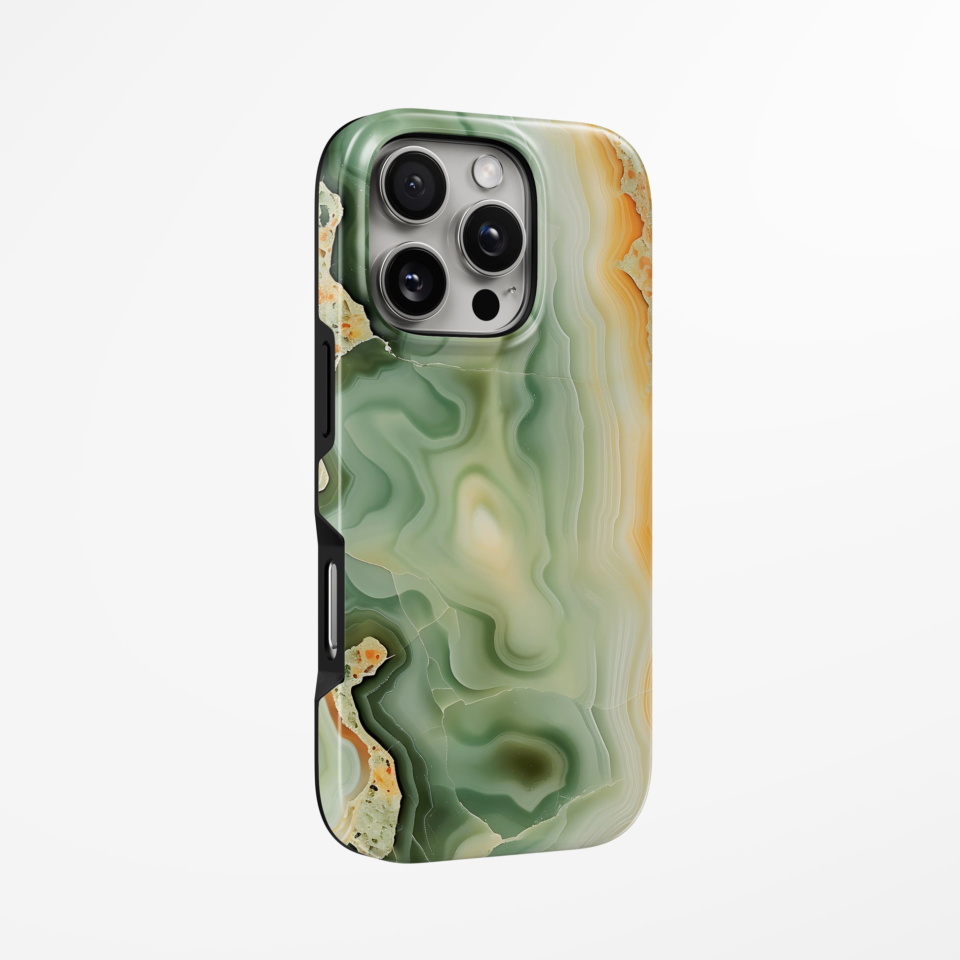 Unlock and capture buttons with  Forest Glow Magsafe Iphone Tough Case by Marivor