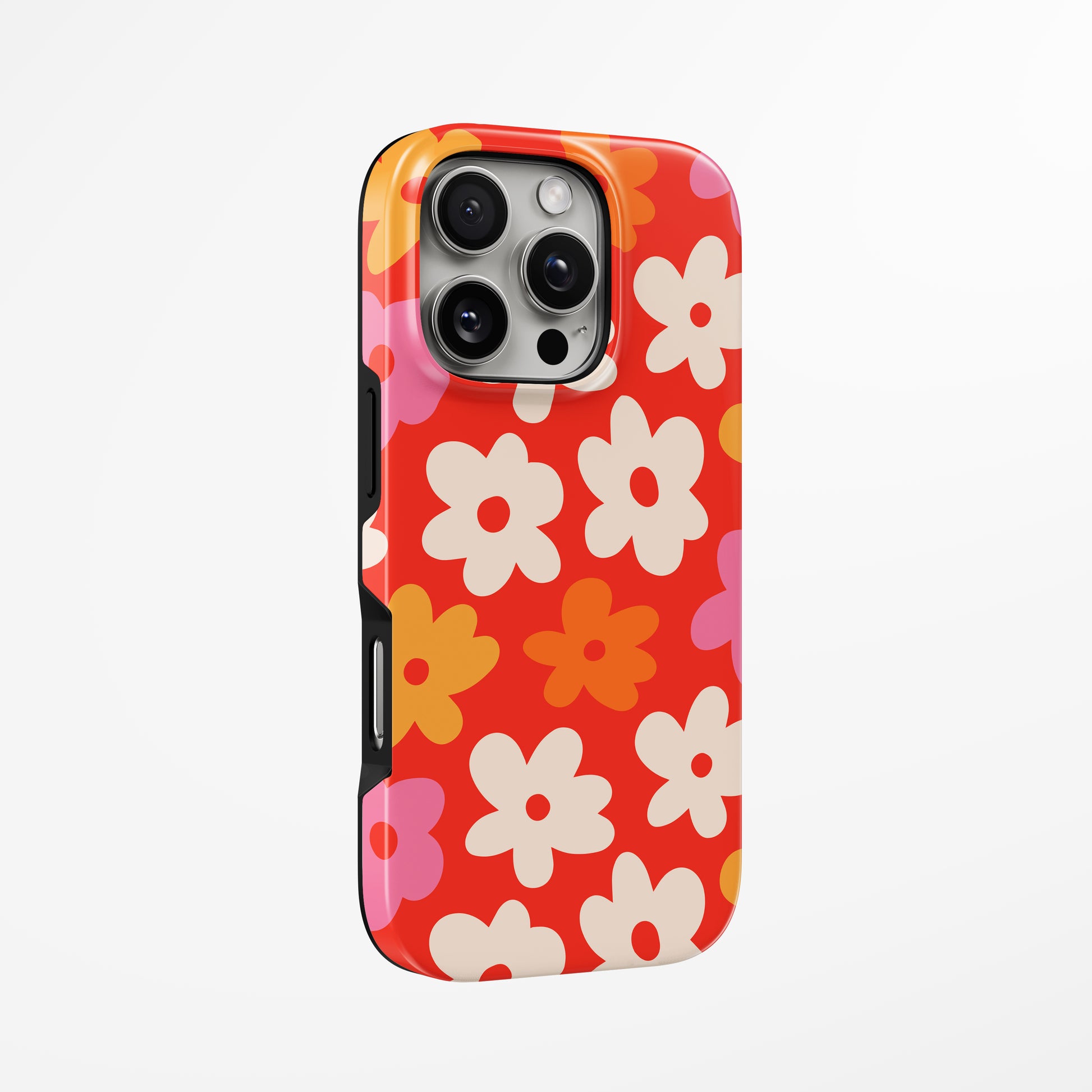 Unlock and capture buttons with  Funky Flora Magsafe Iphone Tough Case by Marivor