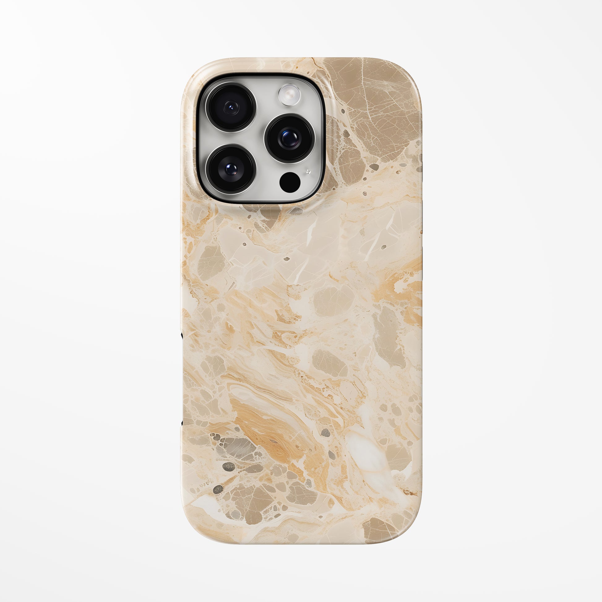 Front view of light-brown; warm-beige Golden Dunes MagSafe iPhone Tough Case by Marivor